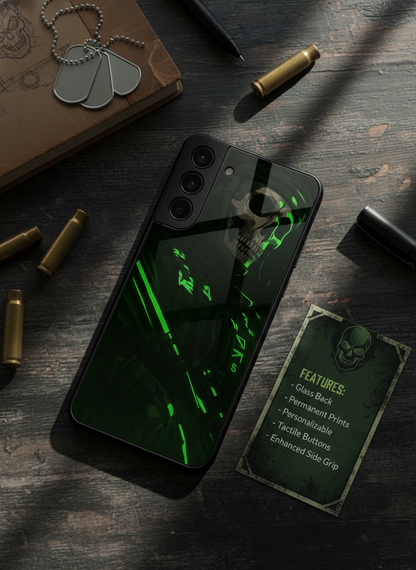COD Zombie Premium Glass Back Cover For Galaxy S, A, M & F Series