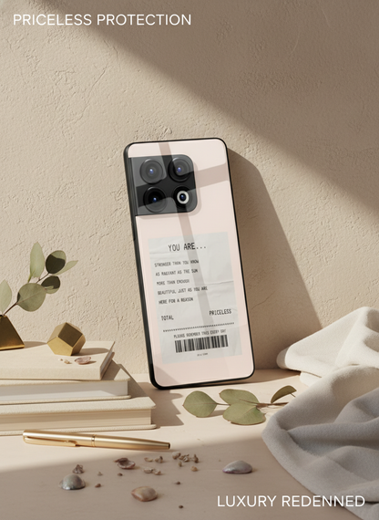 You Are Enough Glass Back Cover For One Plus 13, 12, 11, 10, Nord Series