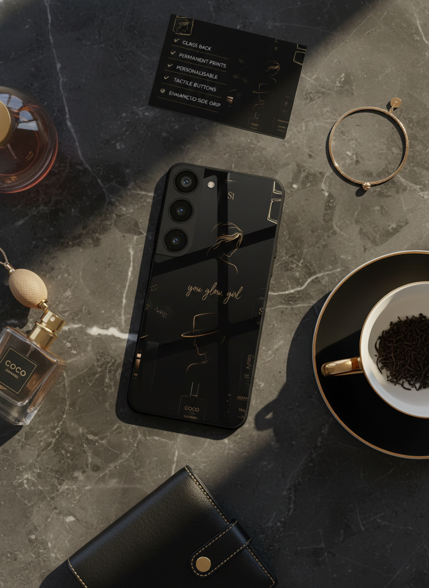 Glow & Grace Premium Glass Back Cover For Galaxy S, A, M & F Series