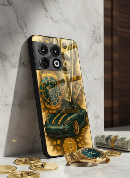 Crypto King Premium Glass Back Cover For One Plus 13, 12, 11, 10, Nord Series
