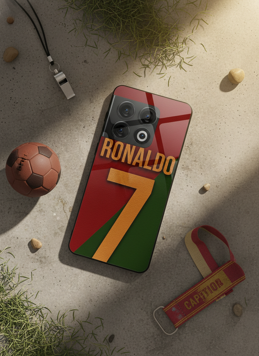Ronaldo Royale Premium Glass Back Cover For One Plus 13, 12, 11, 10, Nord Series