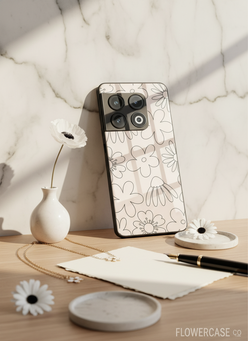 Outline Garden Glass Back Cover For One Plus 13, 12, 11, 10, Nord Series