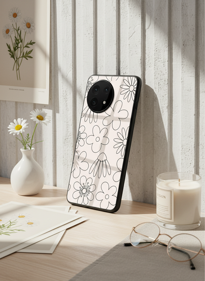 Outline Garden Glass Back Cover For One Plus 13, 12, 11, 10, Nord Series