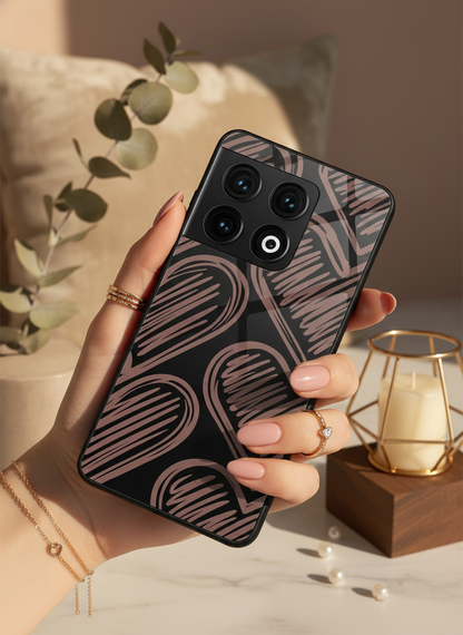 Heartline Glass Back Cover For One Plus 13, 12, 11, 10, Nord Series