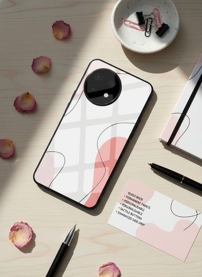 Clean Girl Aesthetics Glass Back Cover For One Plus 13, 12, 11, 10, Nord Series