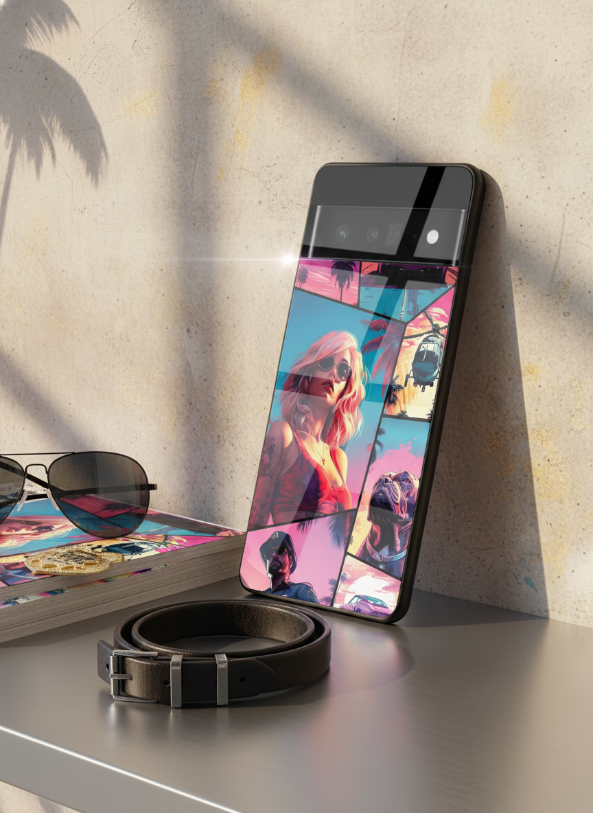 GTA loading Premium Glass Back Cover For Google Pixel 7,8,9,10 Series