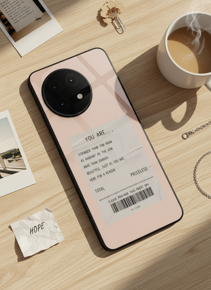 You Are Enough Glass Back Cover For One Plus 13, 12, 11, 10, Nord Series