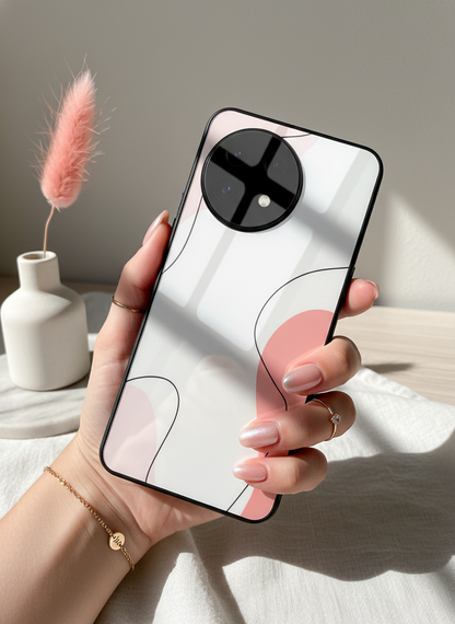 Clean Girl Aesthetics Glass Back Cover For One Plus 13, 12, 11, 10, Nord Series