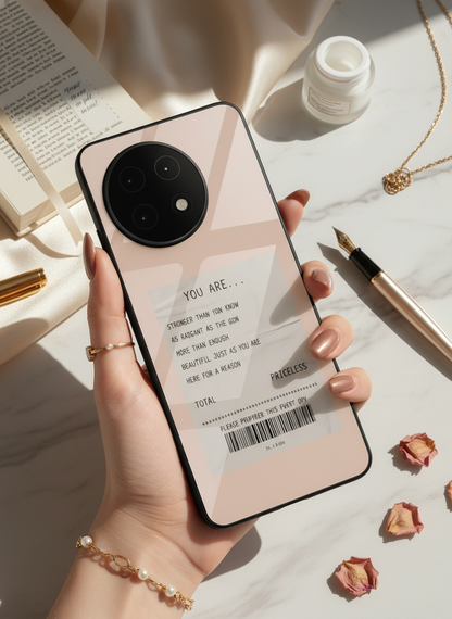 You Are Enough Glass Back Cover For One Plus 13, 12, 11, 10, Nord Series