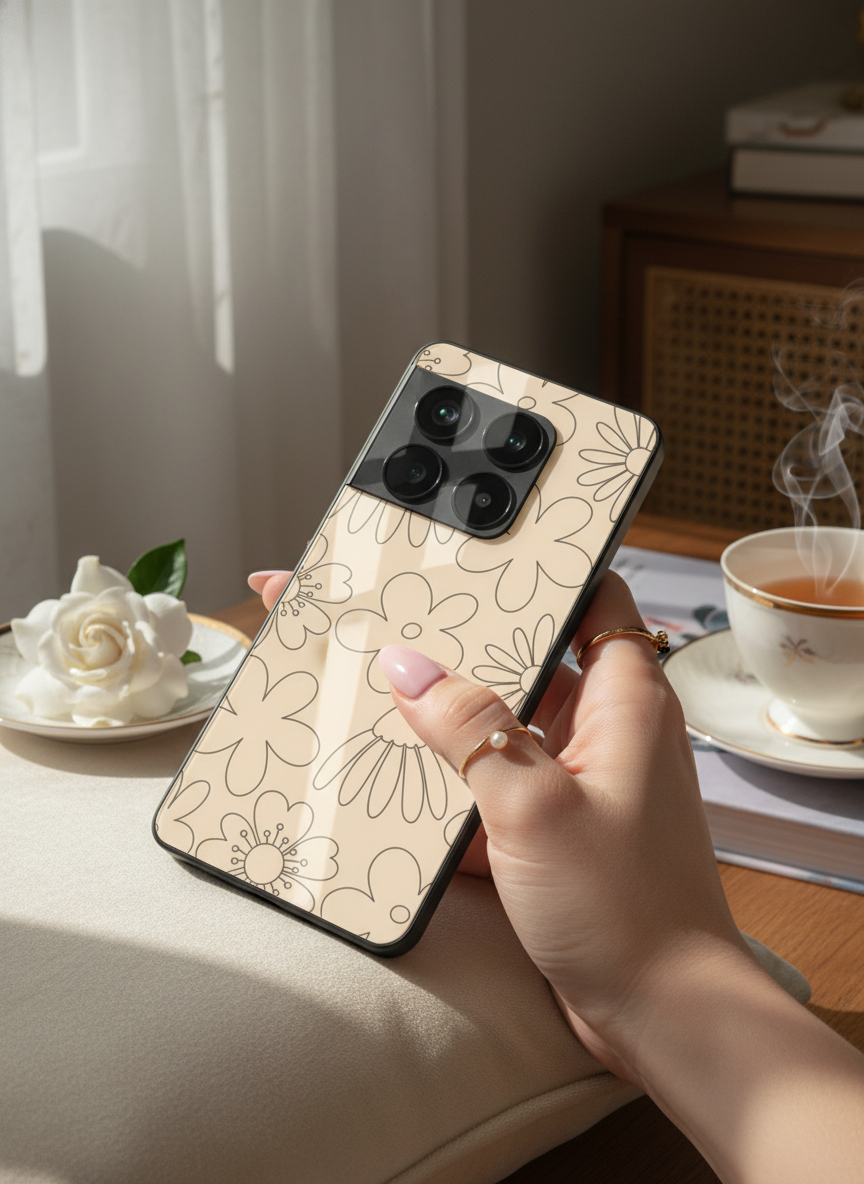 Outline Garden Glass Back Cover For One Plus 13, 12, 11, 10, Nord Series