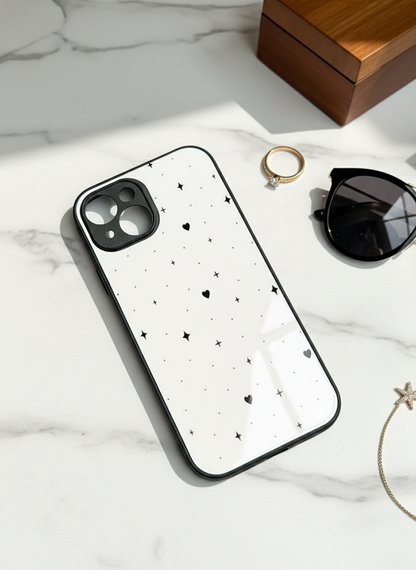 Minimal LOVE Premium Glass Back Cover For iPhone 11-17 Models