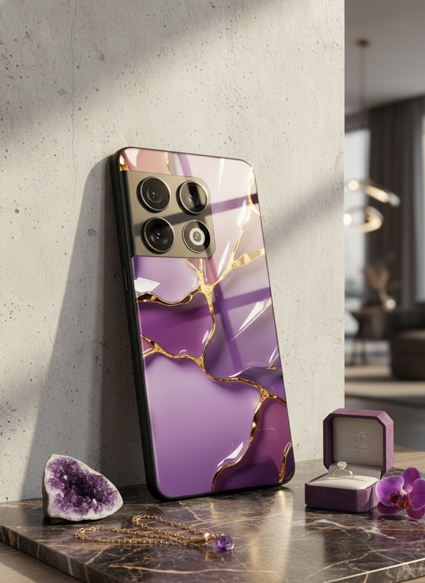 Amethyst Premium Glass Back Cover For One Plus 13, 12, 11, 10, Nord Series