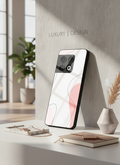 Clean Girl Aesthetics Glass Back Cover For One Plus 13, 12, 11, 10, Nord Series