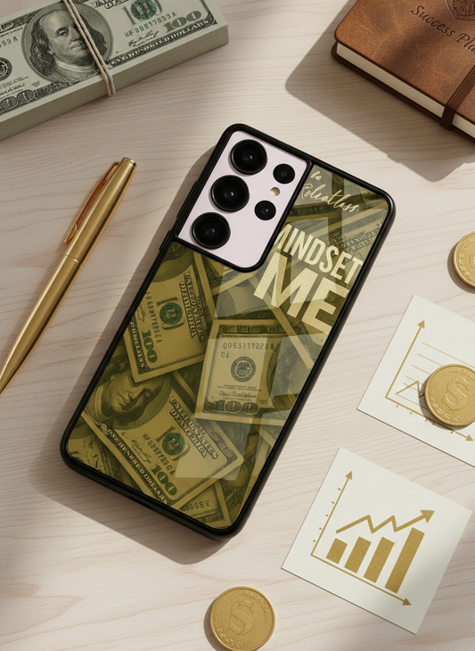 Money Mindset Premium Glass Back Cover For Galaxy S, A, M & F Series