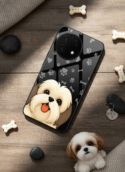 Fluffy Love Glass Back Cover For One Plus 13, 12, 11, 10, Nord Series