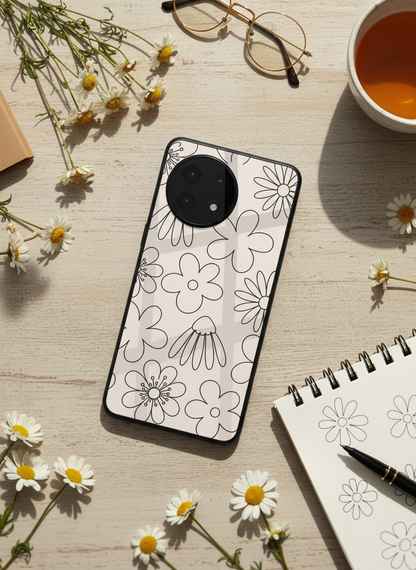 Outline Garden Glass Back Cover For One Plus 13, 12, 11, 10, Nord Series