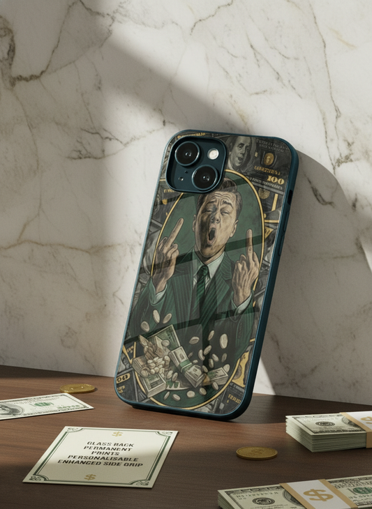 Cash Over Premium Glass Back Cover For iPhone 11-17 Models