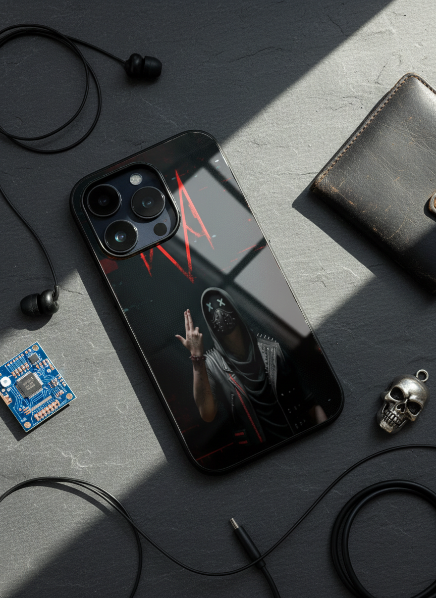Symbol Premium Glass Back Cover For iPhone 11-17 Models
