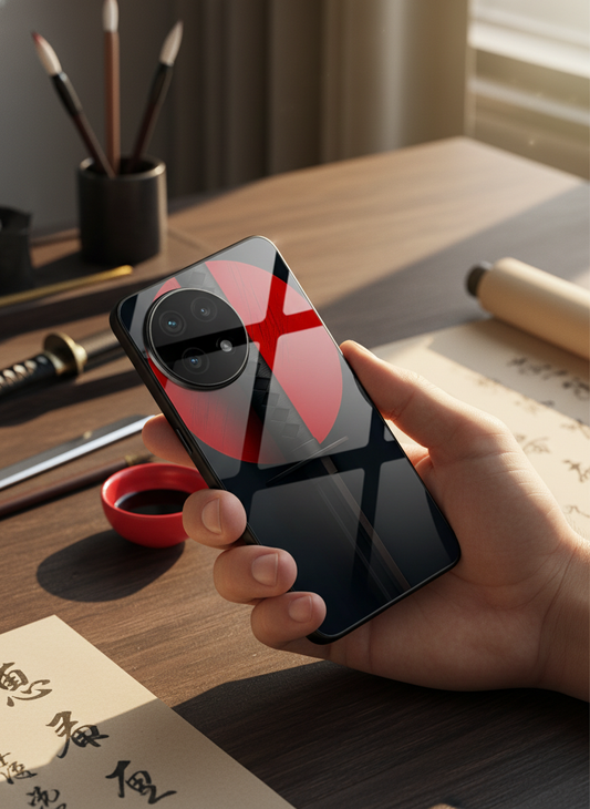 Katana Abstract Shot Premium Glass Back Cover For One Plus 13, 12, 11, 10, Nord Series