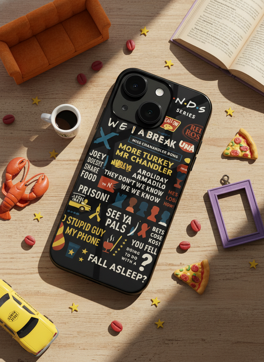 F.R.I.E.N.D.S Premium Glass Back Cover For iPhone 11-17 Models