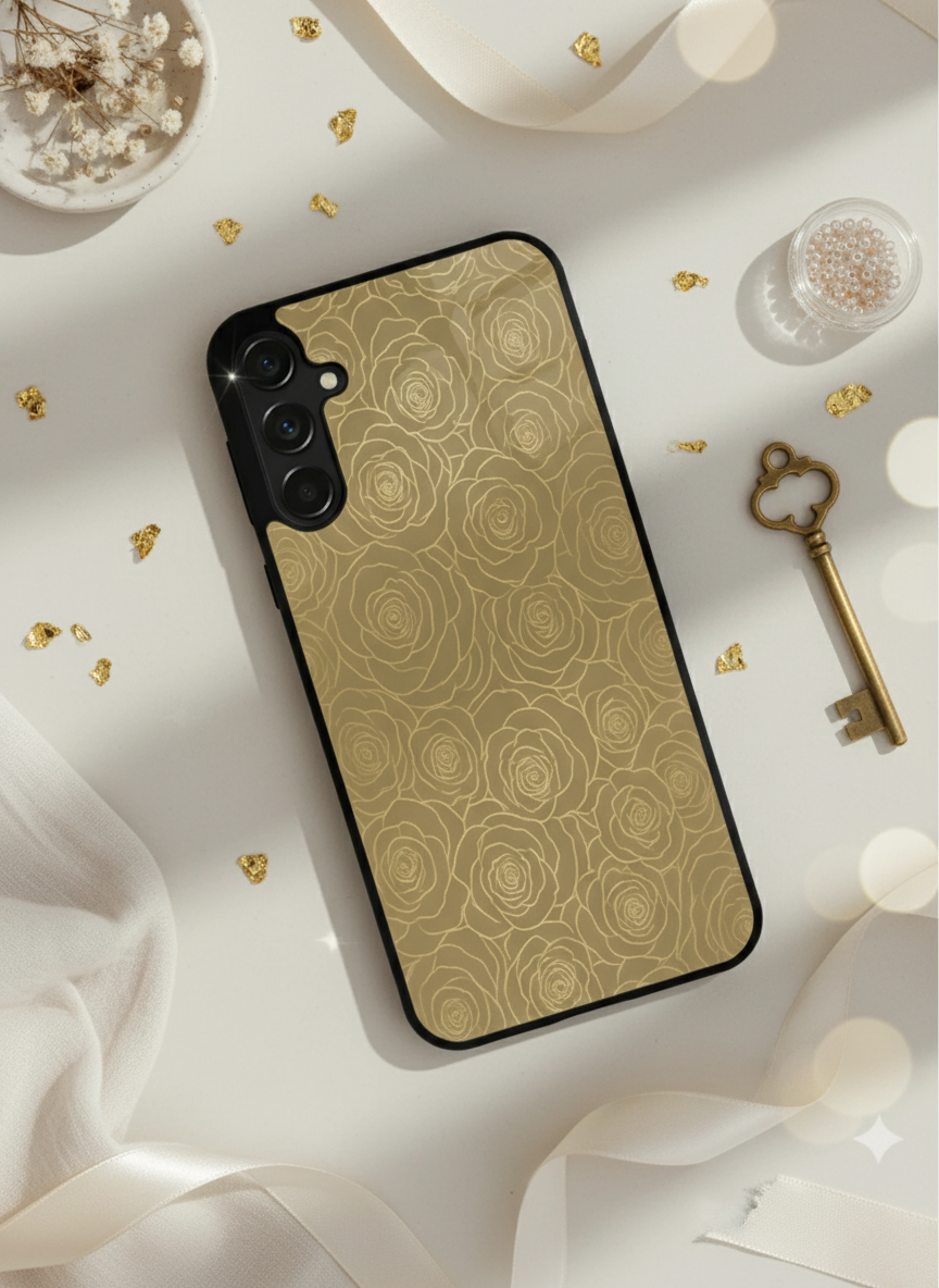 Gilded Rose Premium Glass Back Cover For Galaxy S, A, M & F Series