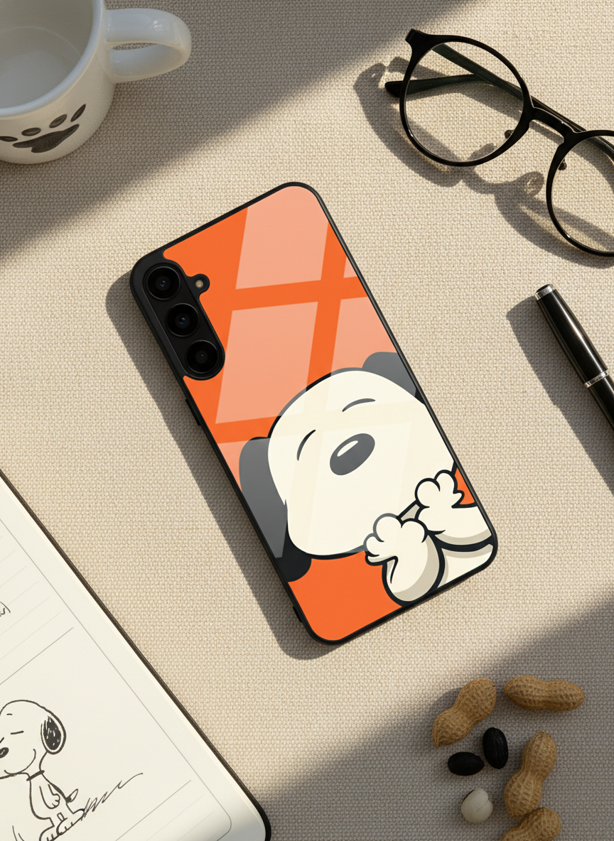 Puppy Love Premium Glass Back Cover For Galaxy S, A, M & F Series