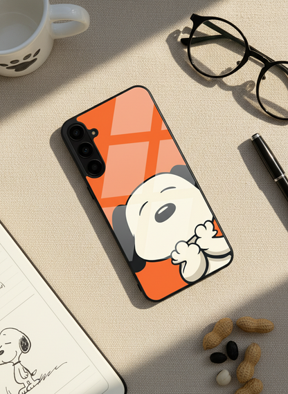 Puppy Love Premium Glass Back Cover For Galaxy S, A, M & F Series