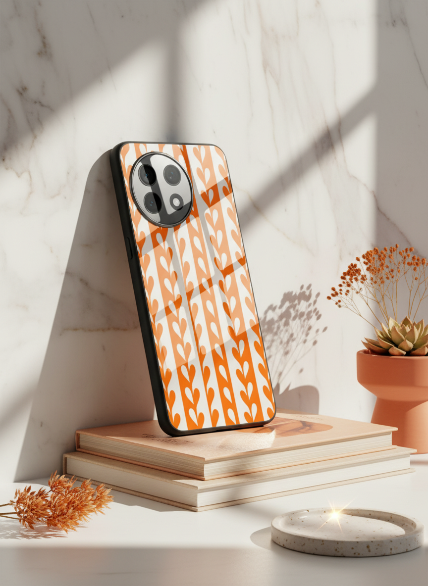 Heartvine Premium Glass Back Cover For One Plus 13, 12, 11, 10, Nord Series