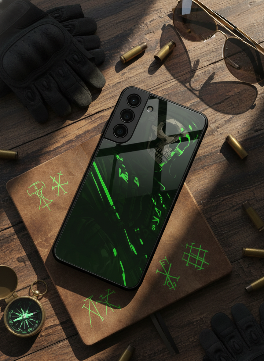 COD Zombie Premium Glass Back Cover For Galaxy S, A, M & F Series