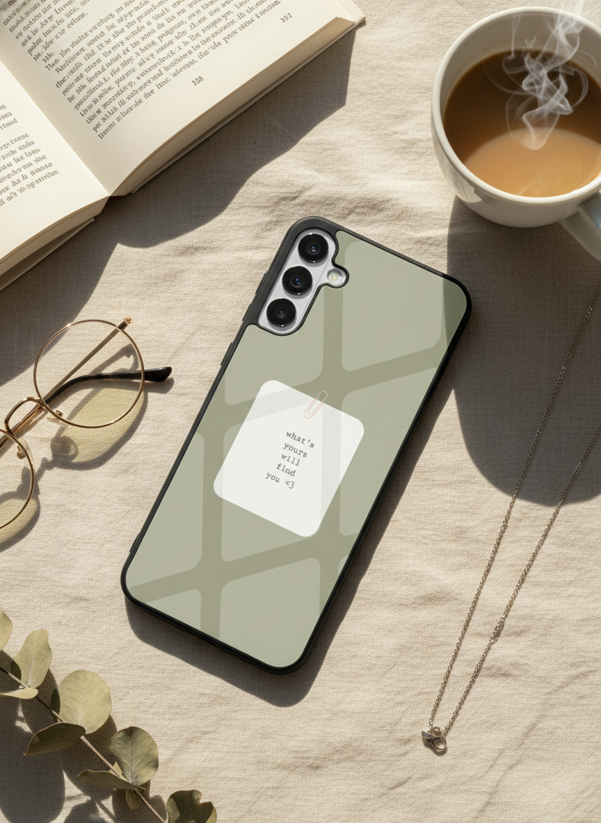 Find You Premium Glass Back Cover For Galaxy S, A, M & F Series