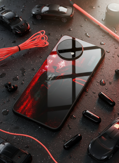 Aesthetic Car Focus Premium Glass Back Cover For One Plus 13, 12, 11, 10, Nord Serie