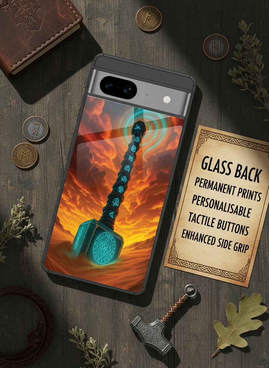 Mjolnir is it You ? Premium Glass Back Cover For Google Pixel 7,8,9,10 Series