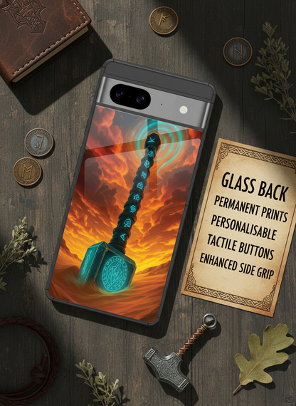 Mjolnir is it You ? Premium Glass Back Cover For Google Pixel 7,8,9,10 Series