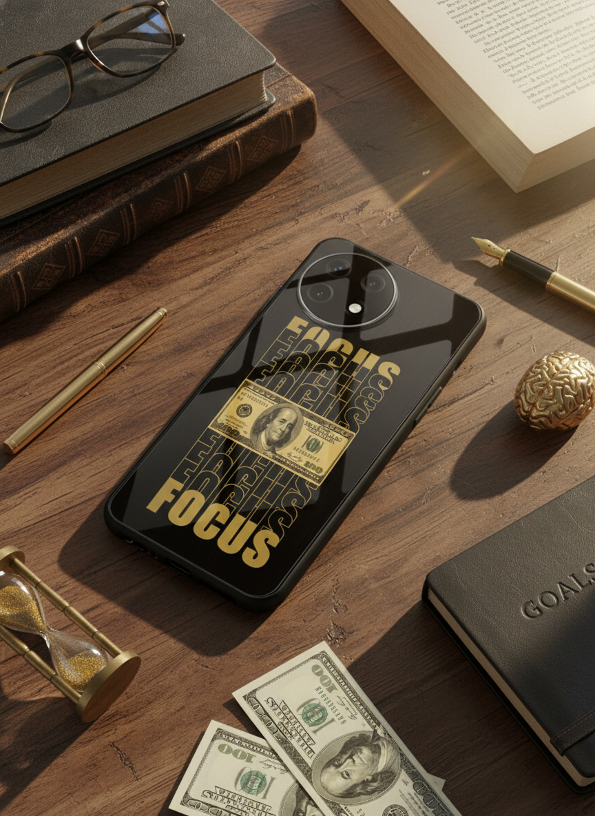 Level Up Focus Premium Glass Back Cover For One Plus 13, 12, 11, 10, Nord Series