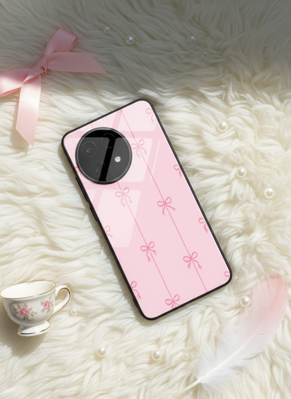 Bows Stripes Premium Glass Back Cover For One Plus 13, 12, 11, 10, Nord Series