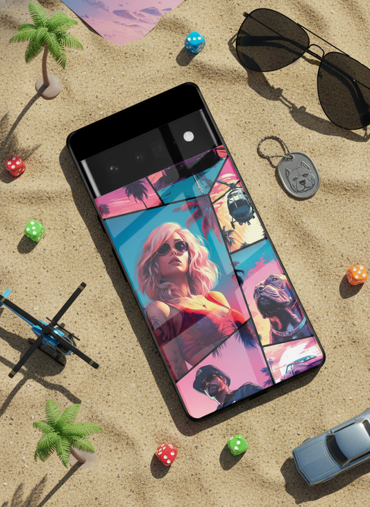 GTA loading Premium Glass Back Cover For Google Pixel 7,8,9,10 Series