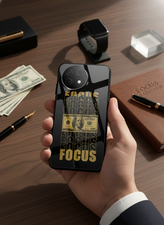 Level Up Focus Premium Glass Back Cover For One Plus 13, 12, 11, 10, Nord Series