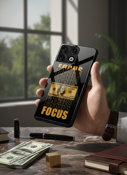 Level Up Focus Premium Glass Back Cover For One Plus 13, 12, 11, 10, Nord Series