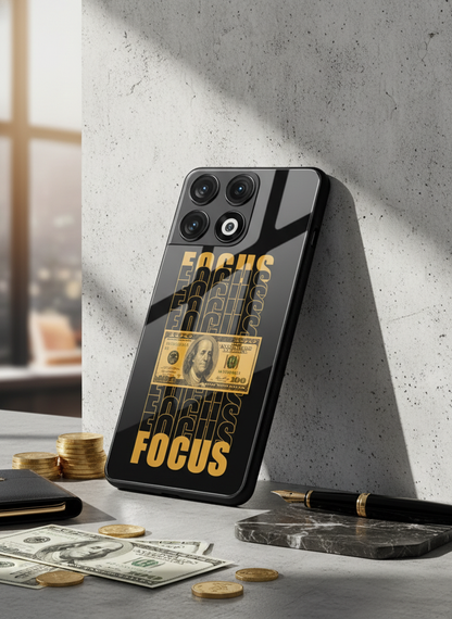 Level Up Focus Premium Glass Back Cover For One Plus 13, 12, 11, 10, Nord Series