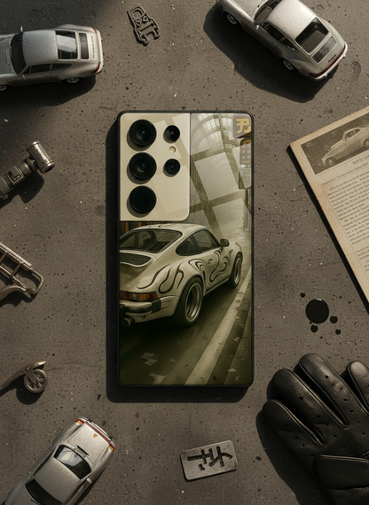 Urban Racer Premium Glass Back Cover For Galaxy S, A, M & F Series