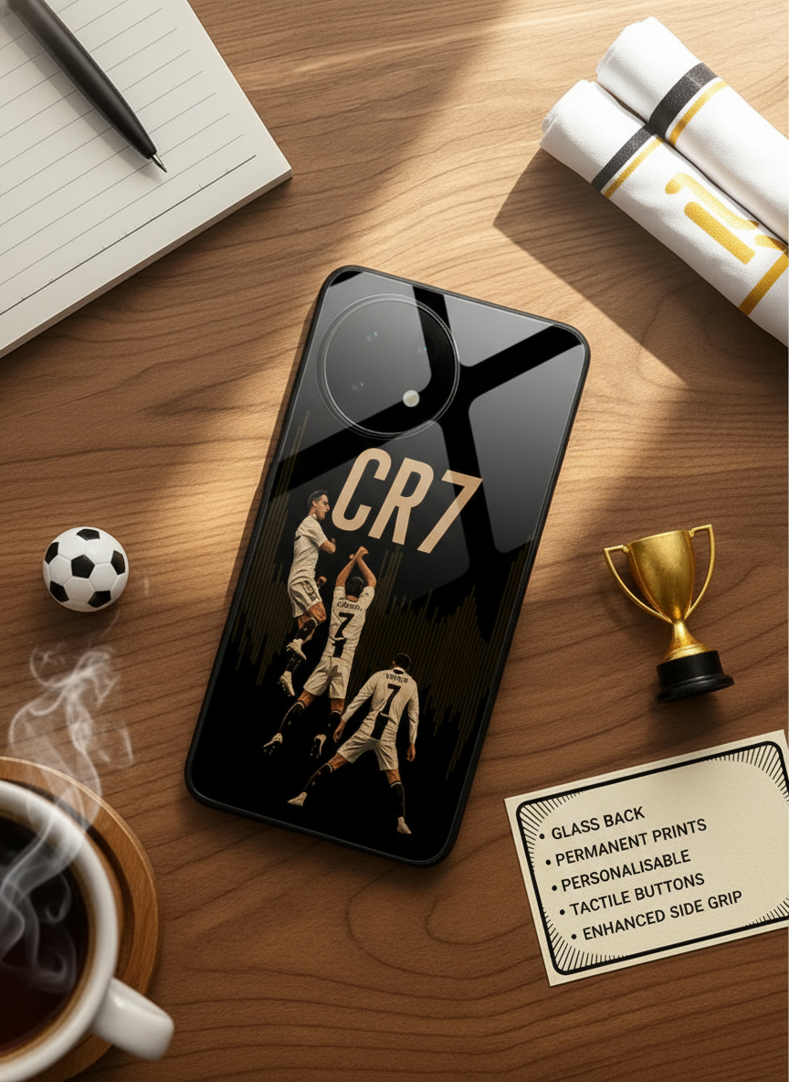 Air CR7 Premium Glass Back Cover For One Plus 13, 12, 11, 10, Nord Series