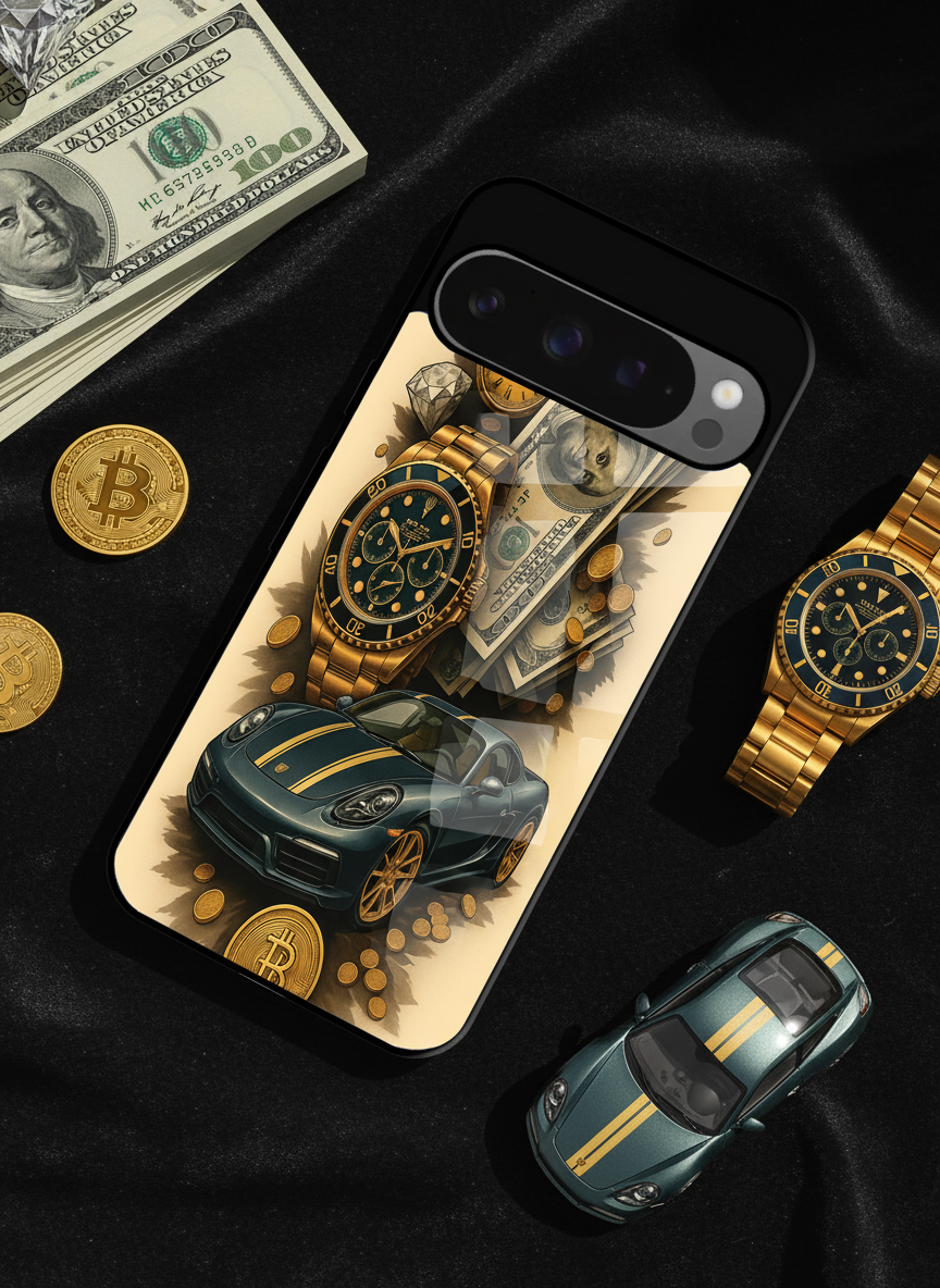 Crypto King Premium Glass Back Cover For Google Pixel 7,8,9,10 Series