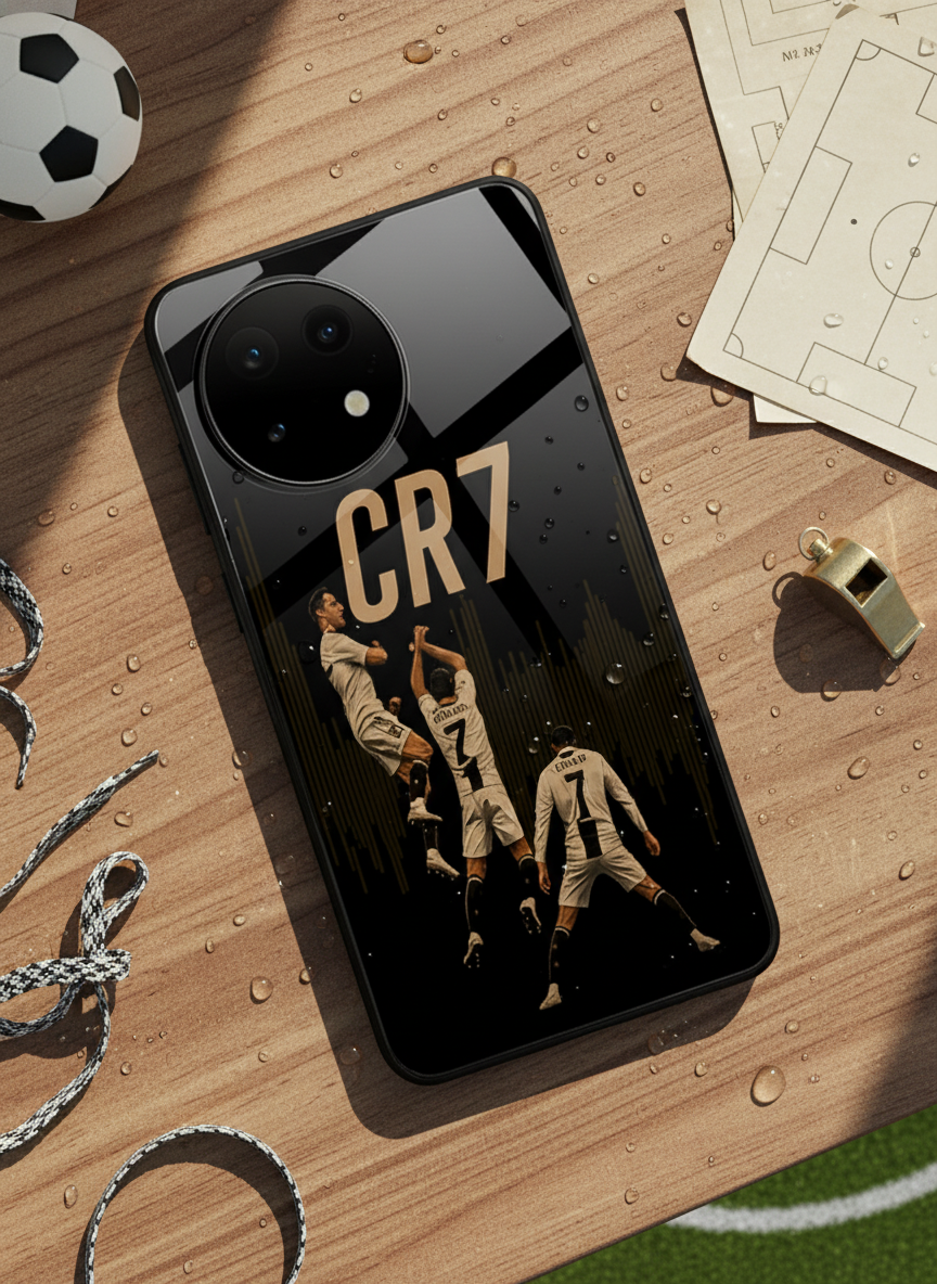 Air CR7 Premium Glass Back Cover For One Plus 13, 12, 11, 10, Nord Series