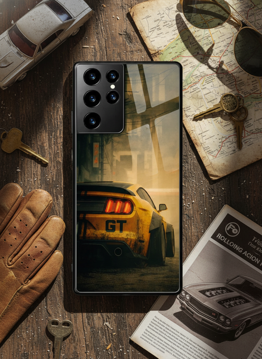 Road Kings Premium Glass Back Cover For Galaxy S, A, M & F Series