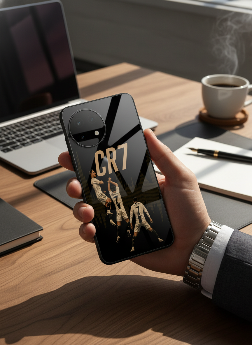 Air CR7 Premium Glass Back Cover For One Plus 13, 12, 11, 10, Nord Series