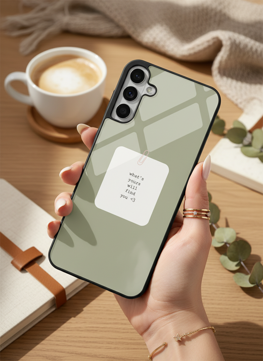 Find You Premium Glass Back Cover For Galaxy S, A, M & F Series