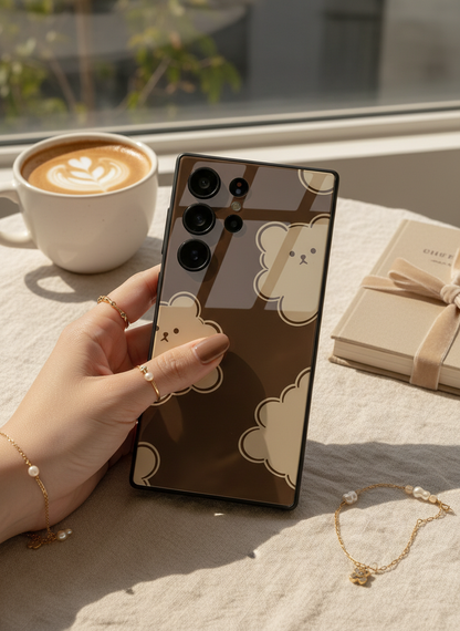 Teddy Overload Premium Glass Back Cover For Galaxy S, A, M & F Series