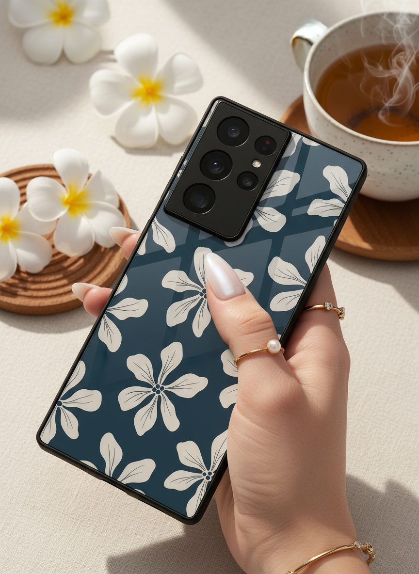 Lily Love Premium Glass Back Cover For Galaxy S, A, M & F Series