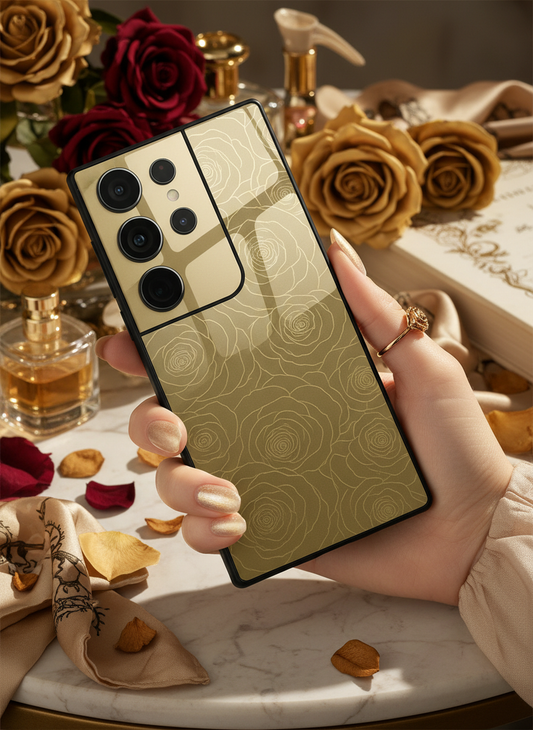 Gilded Rose Premium Glass Back Cover For Galaxy S, A, M & F Series