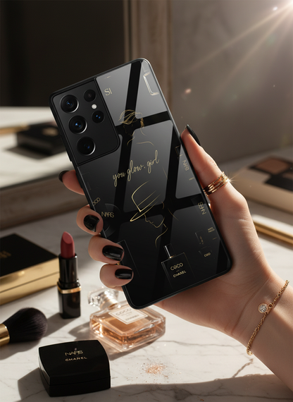 Glow & Grace Premium Glass Back Cover For Galaxy S, A, M & F Series